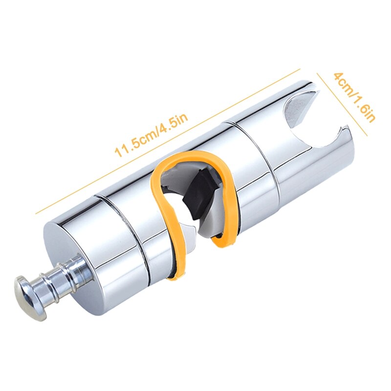 Shower Head Holder for Slide Bar, Bathroom Handheld Shower Head Rail Slider Holder, Height and Angle Adjustable Slider N1HF