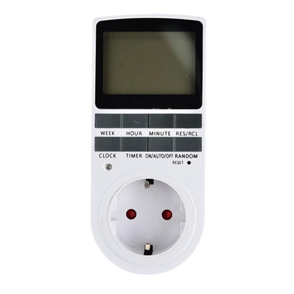 Electronic Digital Timer Switch EU US AU UK Plug Kitchen Timer Outlet 230V 50HZ 7 Day 12/24 Hour Programmable Timing Socket