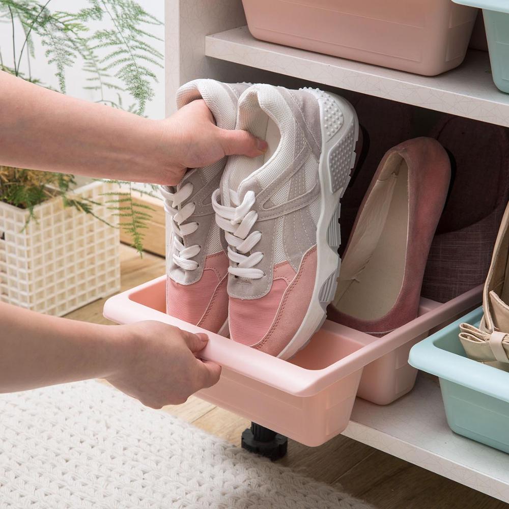3 Rooster Schoenenrek Stand Plank Houder Schoen Organisator Schoenen Opslag Rekken Kabinet Organizer Slot Schoenendoos Drie Kleur