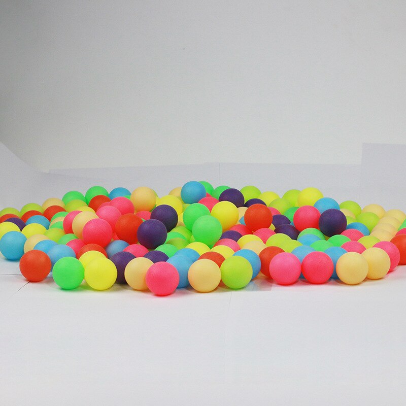 Huieson 100 st/pack färgade pingisbollar 40mm 2.4g underhållningsbordtennisbollar blandade färger för spel och reklam