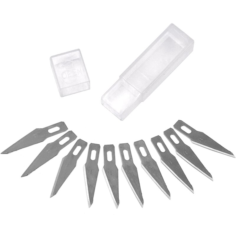 6 knive håndværk kunstgravering diy cutter sæt model reparation multipurpose skulptur skalpel udskæring kniv: 10 stk kniv