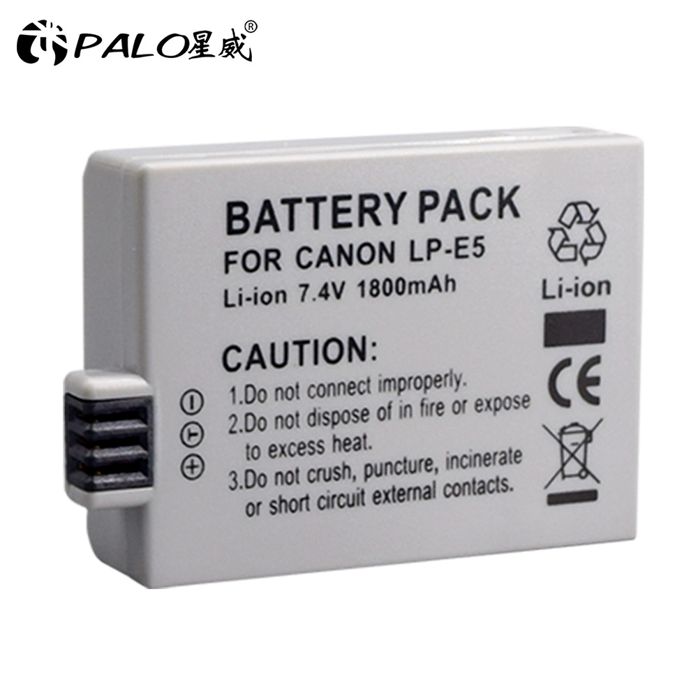 Palo 1-4Pcs Lp-e5 Lp E5 Camera Batterij + LPE5 Batterij Lcd Dual Slot Usb Oplader Voor Canon eos 450D 500D 1000D Kus X3 F Xsi Camera
