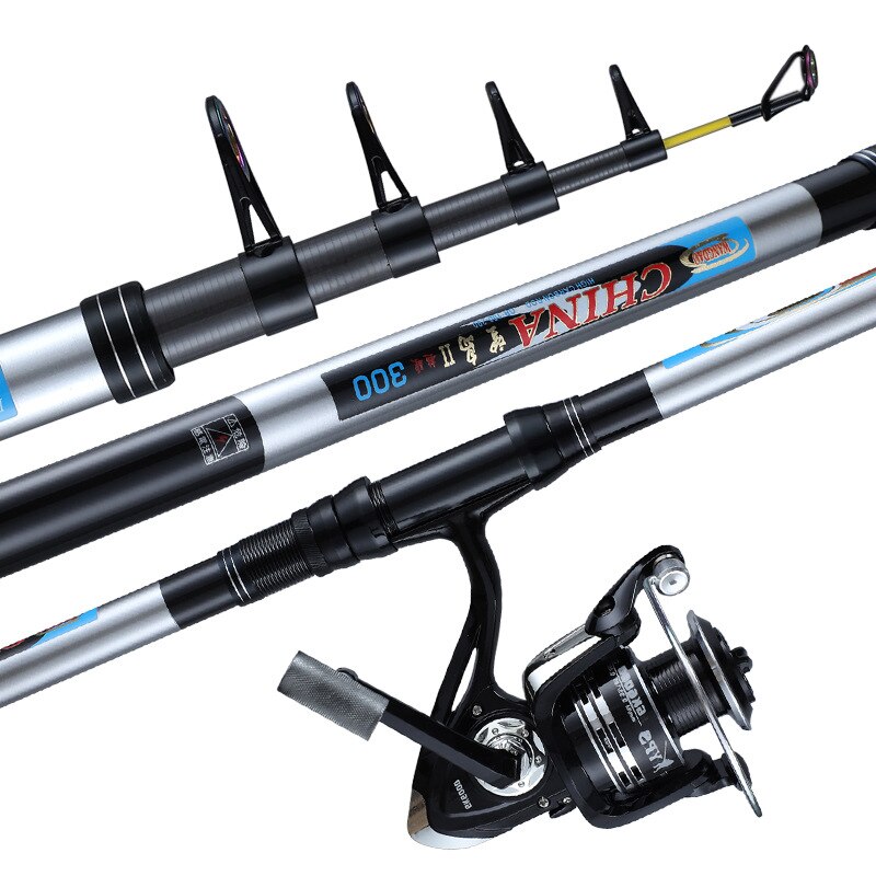 Yingtouman 2.1-4.5m koolstofvezel telescopische hengel vishengel rotsvishengel karper feederhengel surf spinhengel