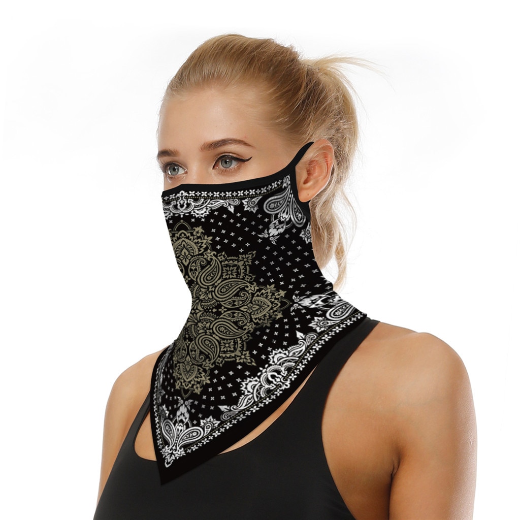 4% Outdoor Print Seamless Ear Scarf Sports Scarf Neck Tube Face Dust Riding Bike Face Face Cover Scarves Face Dust Face Shield
