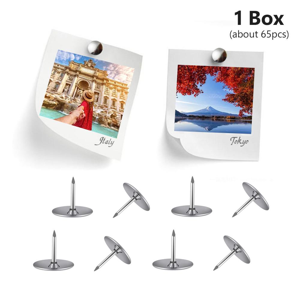 1/4/8 cajas de pines de dibujo de empuje de oficina Thumb Tack Map tablero de corcho Thumbtack para marco de madera conexión fijación uso en el hogar