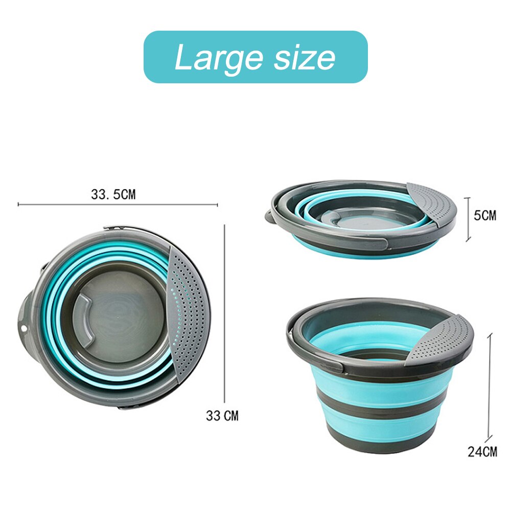 Sammenklappelig spand bærbar sammenklappelig spand vandspandbeholder med robust håndtag til backpacking camping udendørs 4l/10l