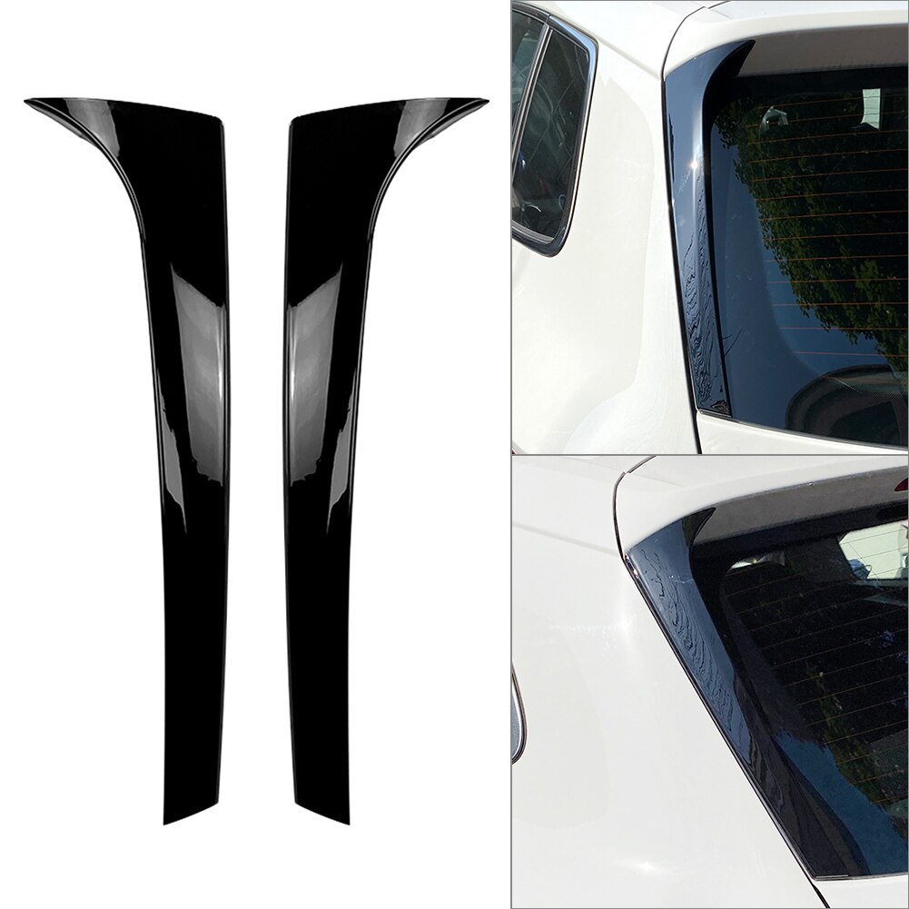 Blank sort abs bil bagrude spoiler side wing trim cover decorate 2x til skoda karoq