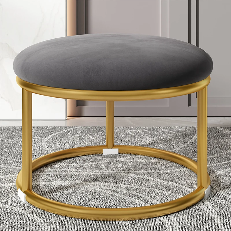 Nordic Metal Step Stool Modern Living Room Decorative Makeup Rectangle Bathroom Foot Stool Pedicure Tabouret Patio chair
