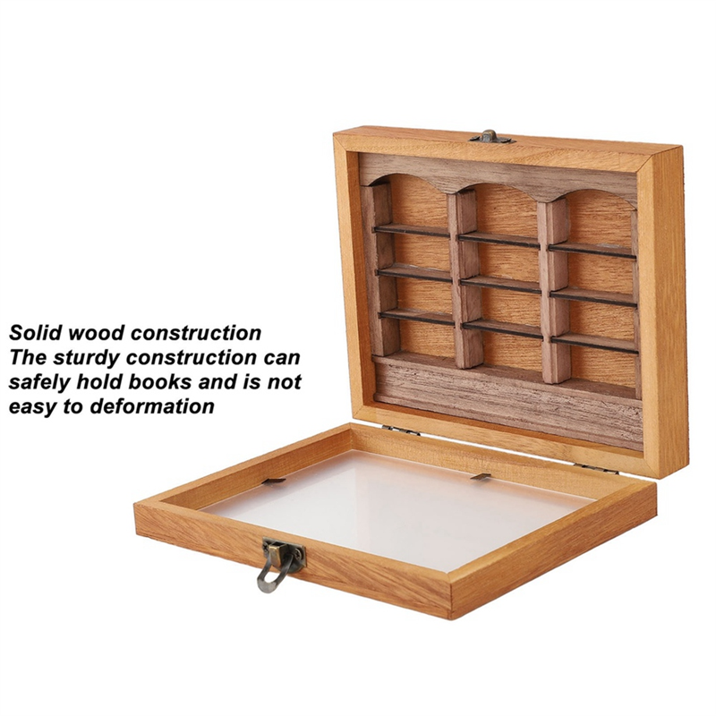 ABGE- Https://Detail.1688.Com/Offer/867872031147.Html Scaffale in legno Decorazione desktop per la casa in legno fatta a mano in miniatura