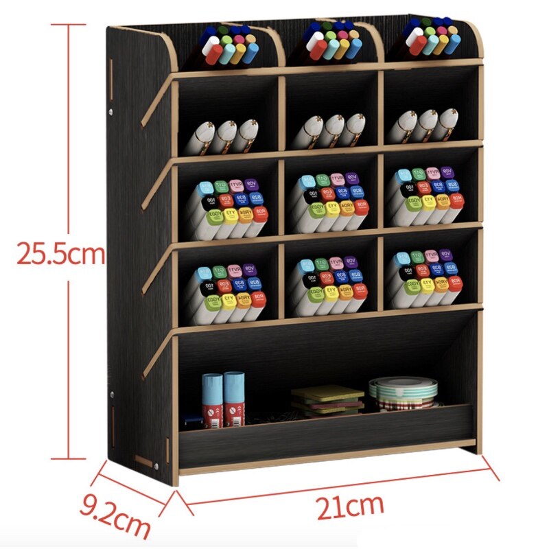 Stylo crayon porte-bois réception bureau apprentissage porte-plume organisateur de bureau support de rangement fournitures de bureau scolaire GG113: 001