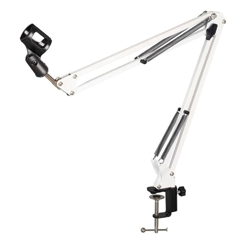 Extendable Recording Microphone Holder with Mic Clip Table Mounting Clamp