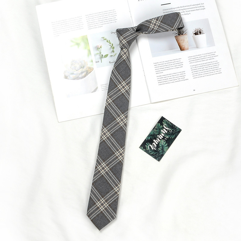 Braune Krawatte für Herren, Hemd, , männlich, adrette, Hochschule-Stil, Kaffee, Streifen, retro-Krawatte, Dekoration, JK-Krawatte, weiblich, mädchenhaft, Kawaii-Accessoires: Gelb