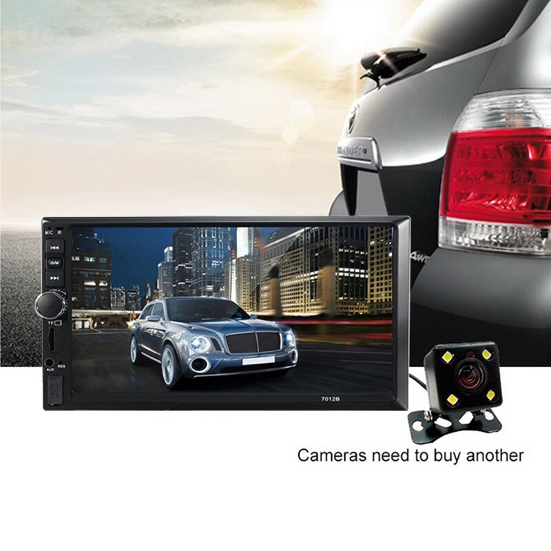 7 inch car Autoradio touch Screen bluetooth USB TF AUX IN radio cassette player car radio MP5 video stereo Mirror Link 2 Din:  with camera