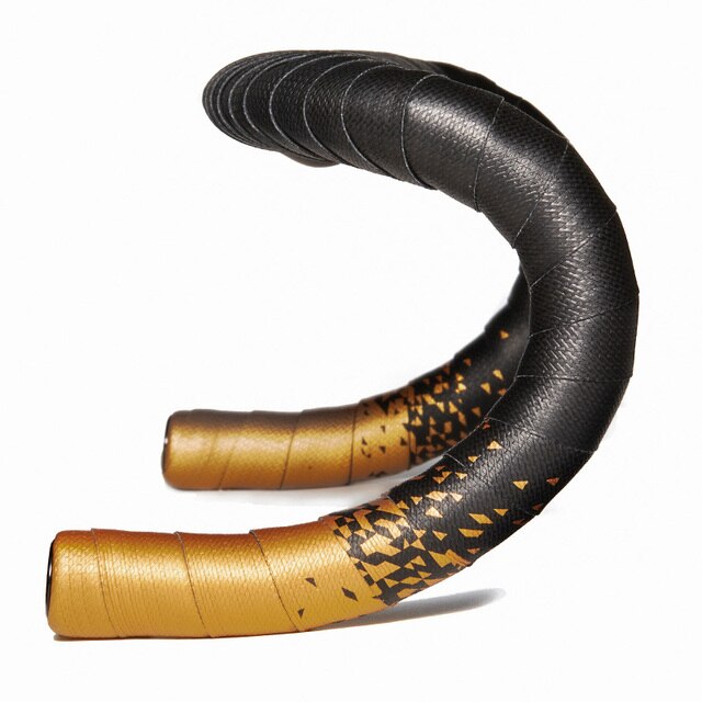 Handlebar Tape Road Bike Grip Cycling Accessories Fixie Gear Strap PU EVA Wrap Perforated: Gold Fade