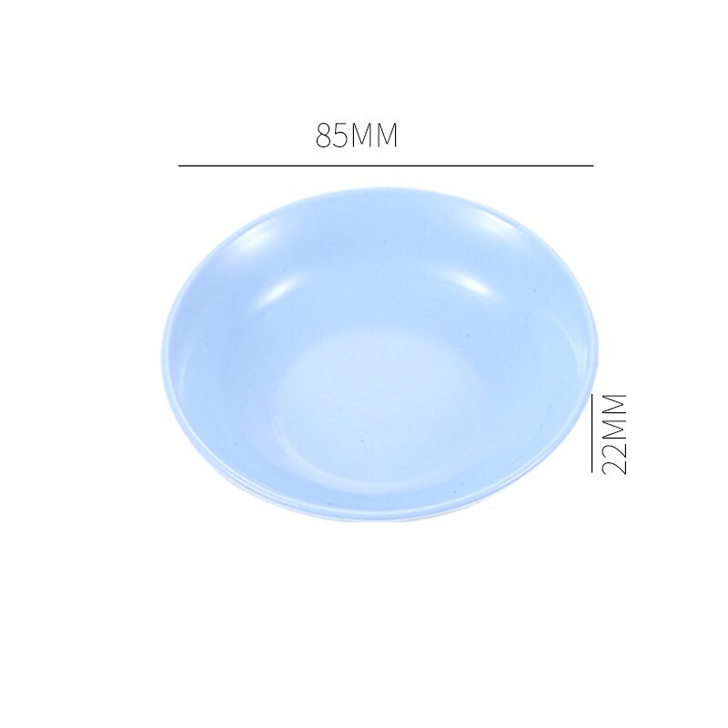 Wheat Straw Seasoning Sauce Dish Small Dip Bowl Butter Sushi Plate Vinegar Soy Saucer For Kitchen Supplies Tableware For Serving: Blue