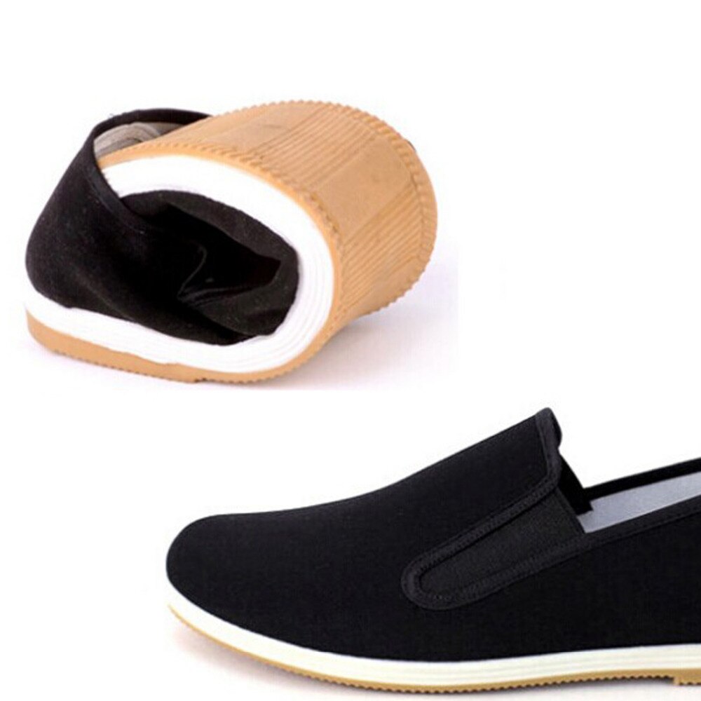 Kampsport tai chi sko dichotomanthes sål traditionel kinesisk stil kung fu gamle beijing tøj sko unisex tjx -01 sort