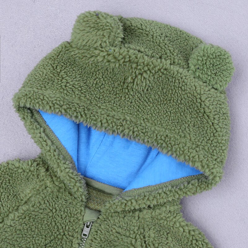 DSY348 Autumn Winter baby coat Lamb Cashmere baby coat for newborn costume hooded baby clothes infant girl boys clothing