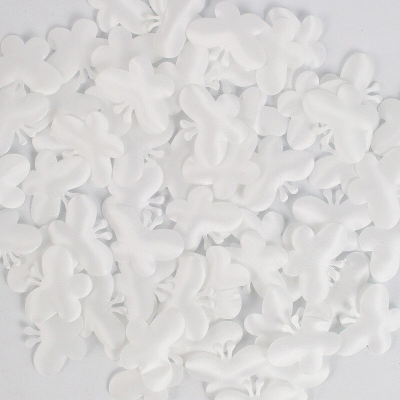 Pétales de papillons artificiels, 3.5 cm, 100 pièces, à poser à la main, pour arroser le lit, décoration pour salle de mariage: Ivory White