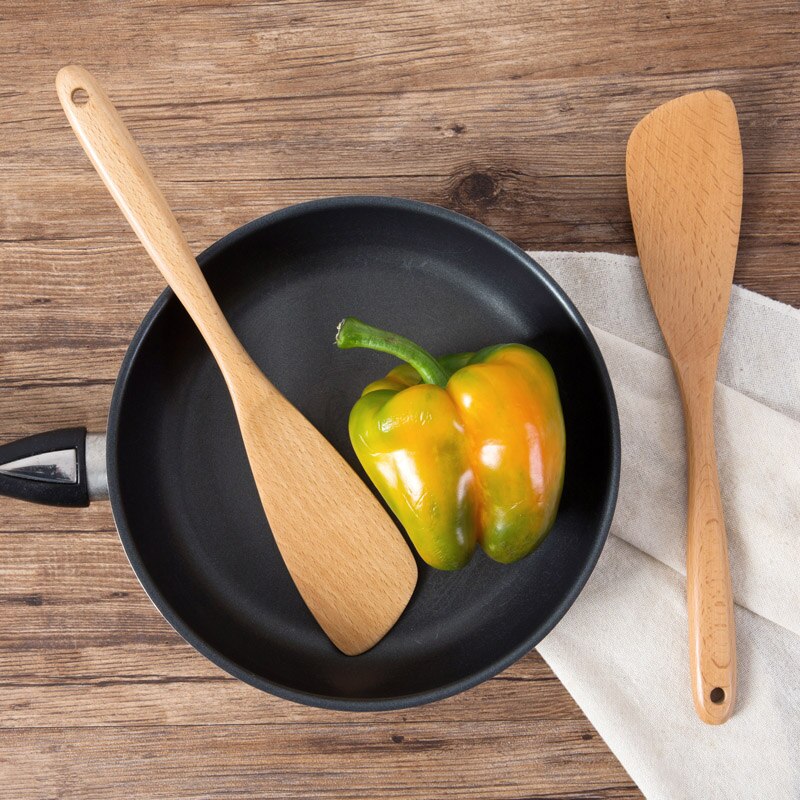 Houten schep, rijstlepel, houten spatel, slaschep, kookaccessoires, keukenbenodigdheden, bakgerei, gereedschap