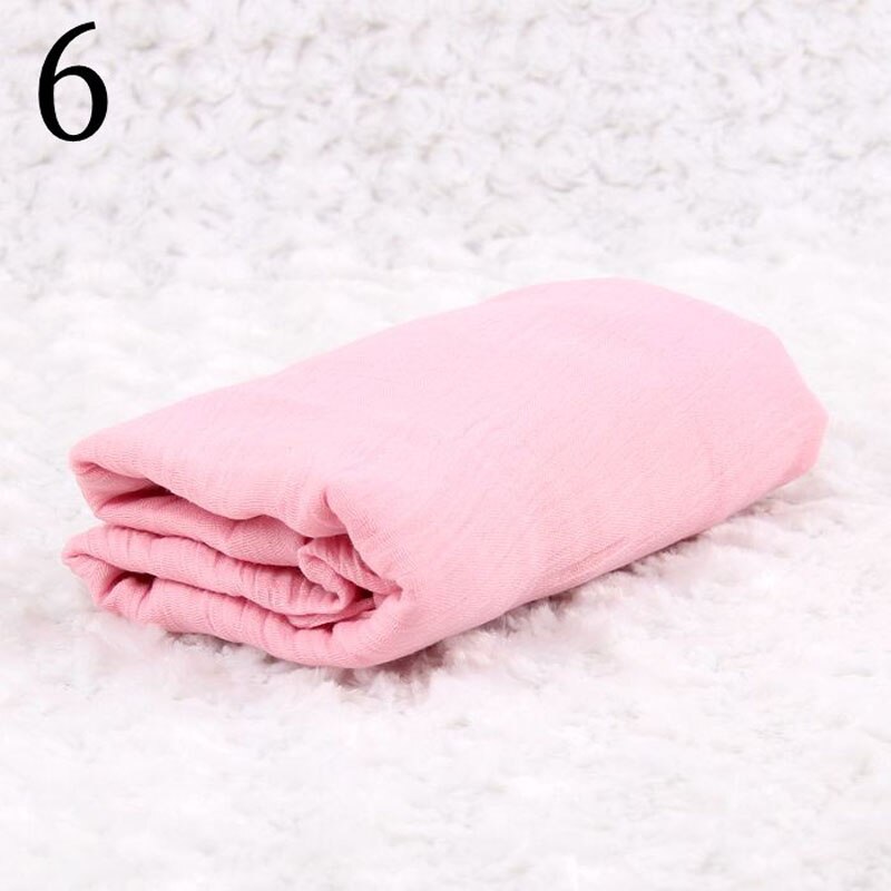 Newborn Photography Props Blanket Baby Photo Wrap Swaddling Cotton Linen Stretchable Wraps Photo Shoot Backdrop: Pink 6
