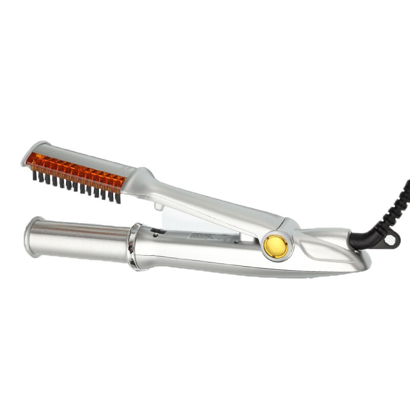 Professionele Haar Stijltang Krultang Stijltang/Krultang Styler 2 In 1 Multi Hair Styling Tool Flat Iron Met borstel: US