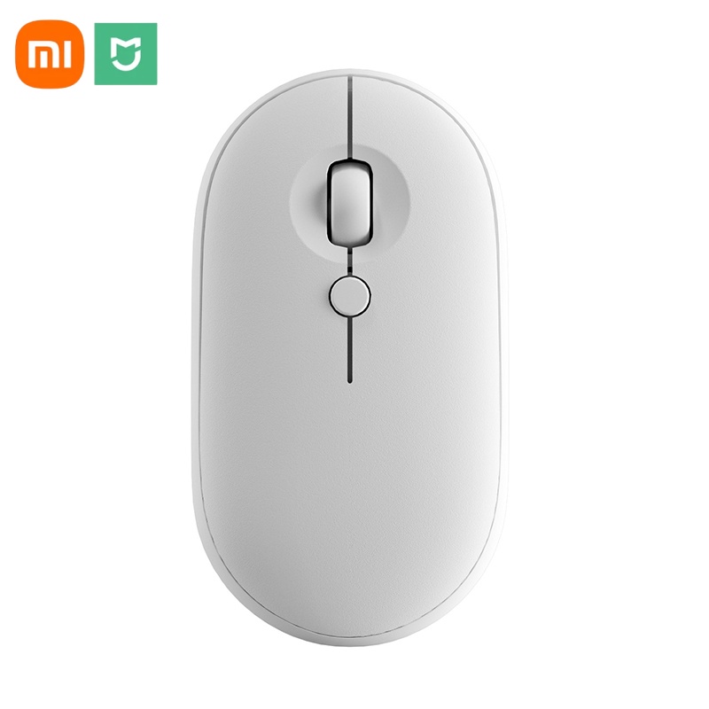 XIAOMI MIJIA Wireless Mouse Portable Magic Silent Ergonomic Mice For Laptop Mobile Phone Apple Notebook Learn Dual Mode Mouse: GRAY