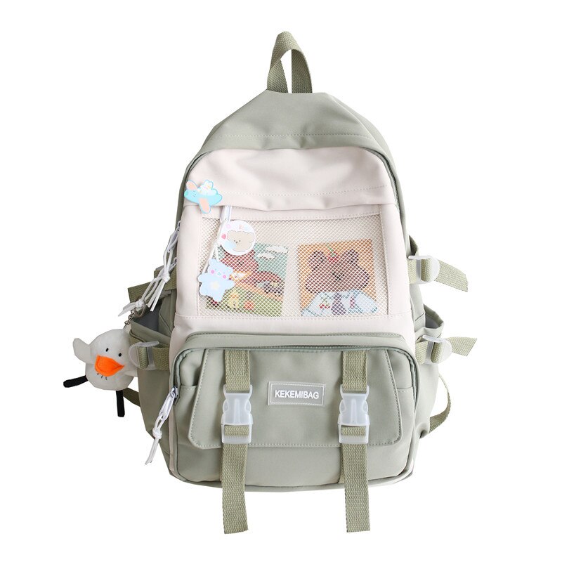Koreanische Version von Harajuku Einfache Mädchen Student Schul Nylon Multifunktionale Rucksack Outdoor Reise Mochila Escolar