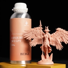 Jamg He Sculpt 405nm UV Photopolymer Resin For Elgoo Mars/Anycubic SLA LCD 3D Printer 500g: Beige-500