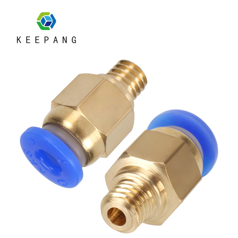 3D Printer Pneumatic Connectors bowden quick coupler PC4-01 PC6-01 PC4-M5/M6 1.75mm 3mm PTFE tube for J-Head extruder Fittings