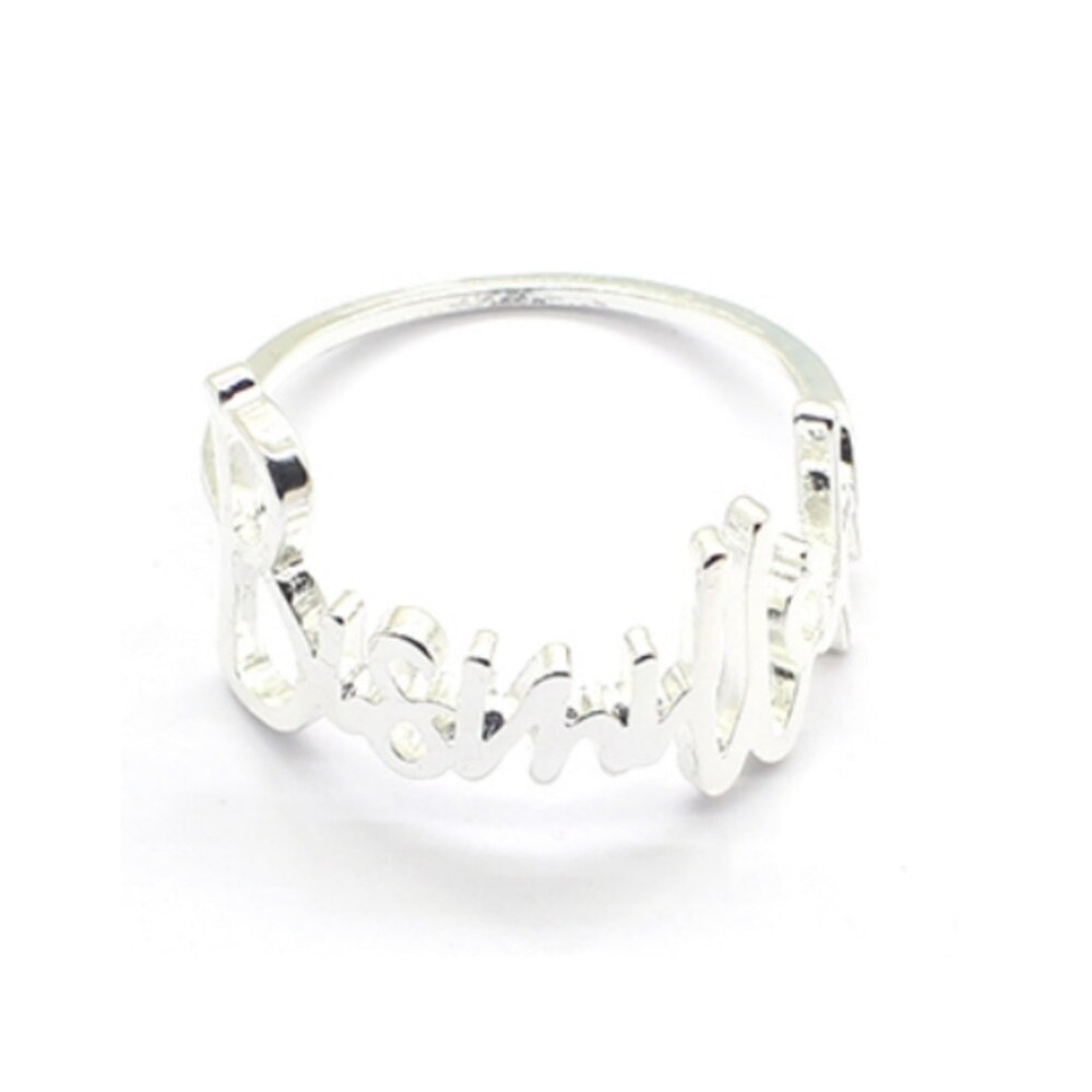 6/Pcs Engels Brief Bismillah Servetring Hotel Restaurant Familie Tafelblad Ornamenten Spot: silvery