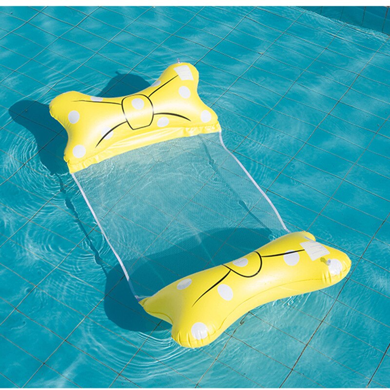 Amaca galleggiante galleggiante lettino galleggiante giocattoli galleggianti gonfiabile letto galleggiante sedia piscina pieghevole amaca gonfiabile letto: Yellow Style A