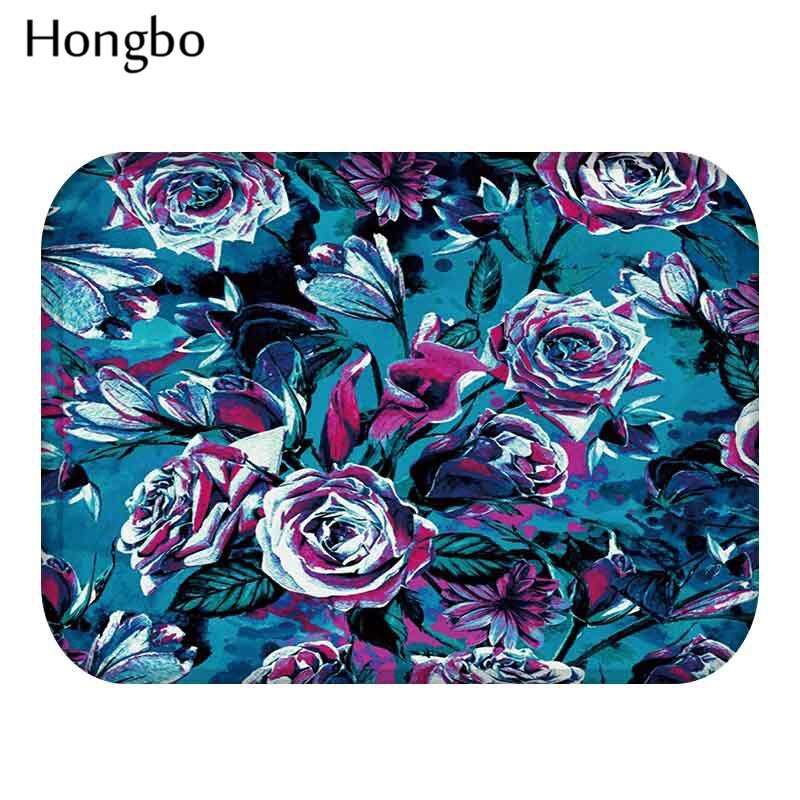 Felpudo antideslizante Hongbo moderno para el hogar, patrón de pintura, estera para piso de baño, cocina, baño, exterior, alfombra, decoración del suelo