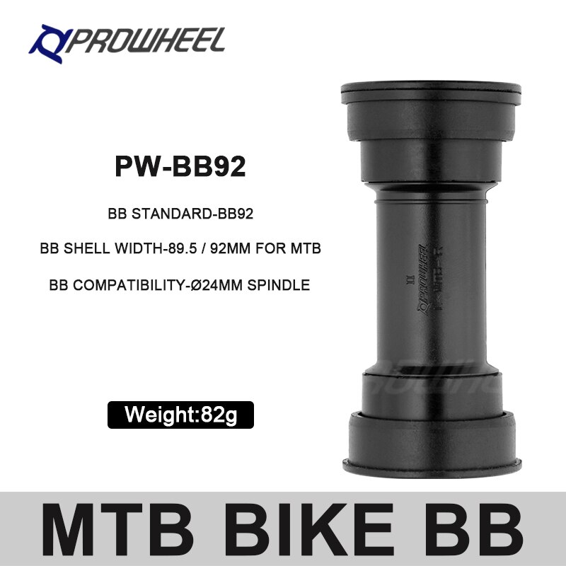 PROWHEEL BB68/86/73/92/86 Mountain Road Bike Bottom Bracket BB68/73MM Apply to Axis 24mm Press-in Tooth pattern BB Crankset: PW-BB92