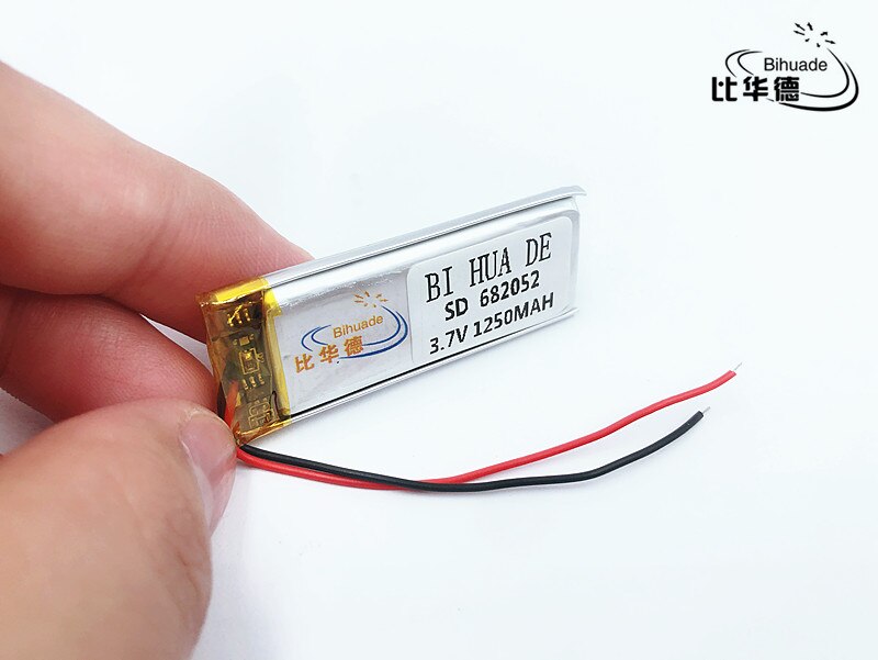 Li-po Dimensione 682052 3.7 V 1250 mah ai polimeri di Litio Batteria Con Il Bordo di Protezione Per Tablet PC GPS Digitale prodotti