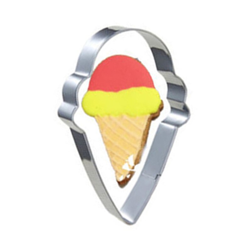 Ice Cream Shaped Cake Stencil Kitchen Cupcake Decoration Template Mold Biscuit Cookie Cutter Baking Fondant Tools Bread Cutter