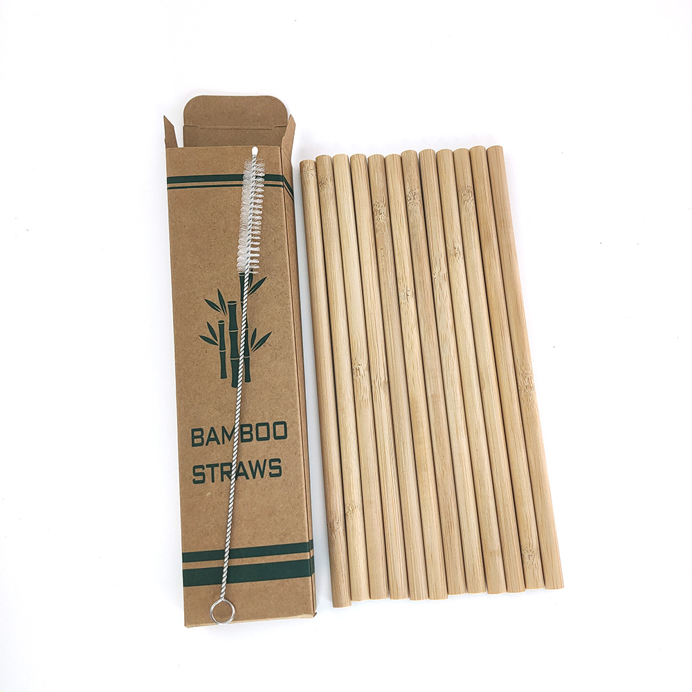 12 stk / sæt genanvendeligt bambus halm halm organisk bambus sugerør naturlige træ sugerør til fest fødselsdag bryllup bar værktøj: Default Title