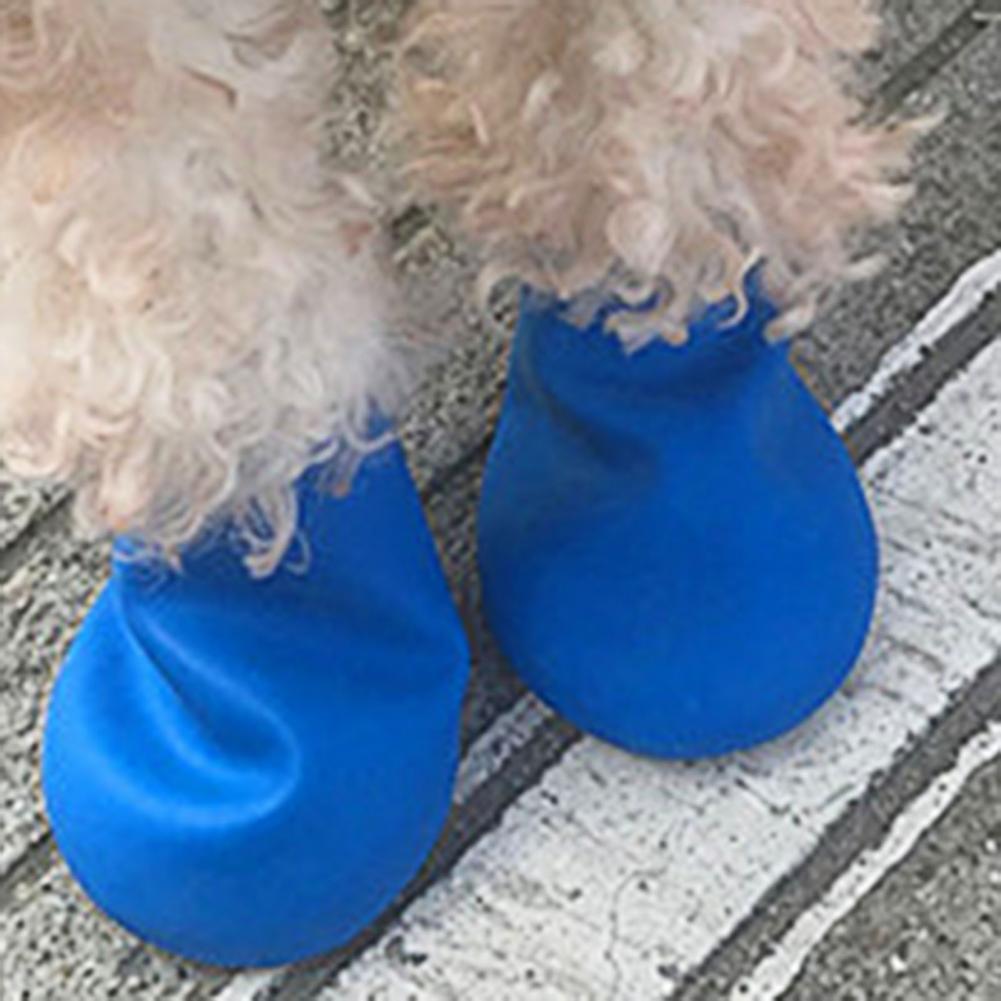 Botas impermeables antideslizantes para perro, zapatos de lluvia duraderos, suministros para mascotas, 4 piezas