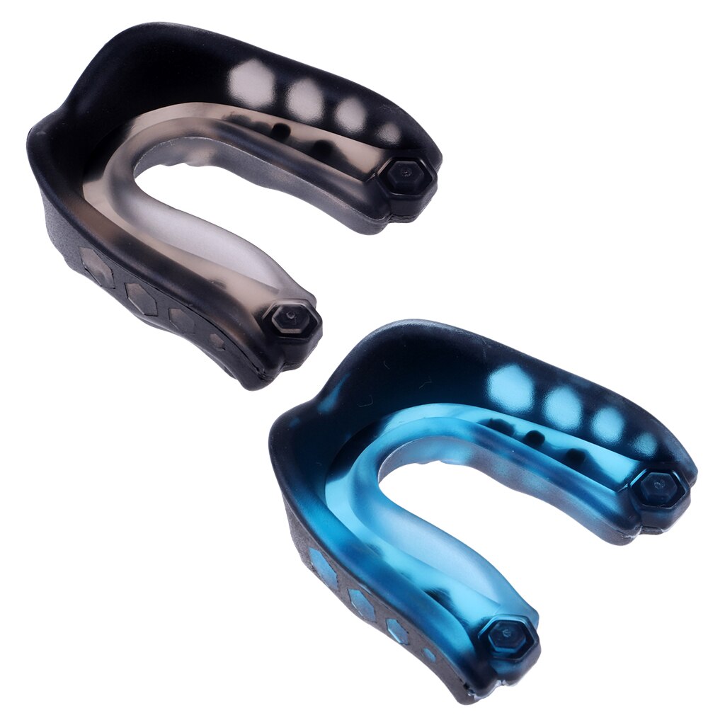 2X Adult Boxing Mouth Guard Taekwondo MMA Teeth Protector Mouthpiece &amp; Case