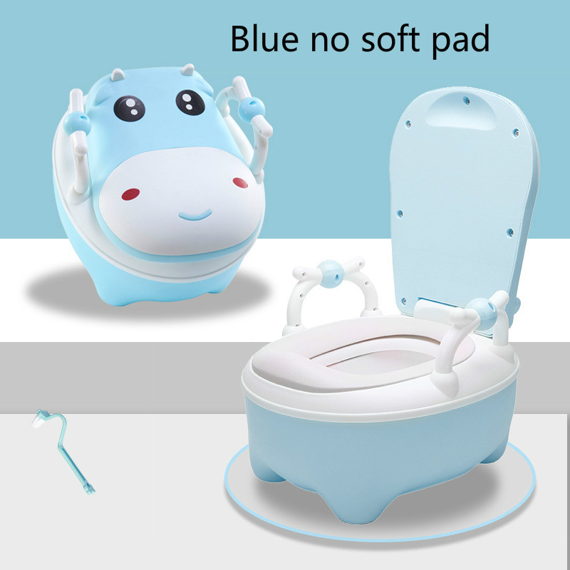 Baby Pot Voor Kinderen Jongens Potje Toilet Seat Baby Zindelijkheidstraining Meisjes Draagbare Wc Ondersteek Comfortabele Rugleuning Cartoon Potten: Blue No Soft Pad