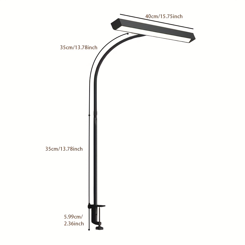 Luce per schermo antiriflesso USB Luce notturna Lampada da lettura a LED con morsetto Luce a collo di cigno flessibile dimmerabile a 360 gradi