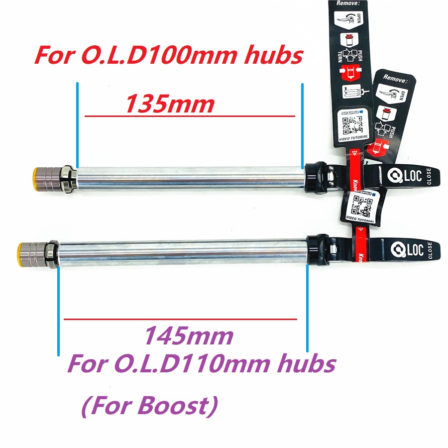 Original SR SUNTOUR Q-LOC2 Bicycle Quick Release Lever Through Axle 15mm * 100mm 15mm * 110mm Bike Front Wheel Hubs Thru Axle