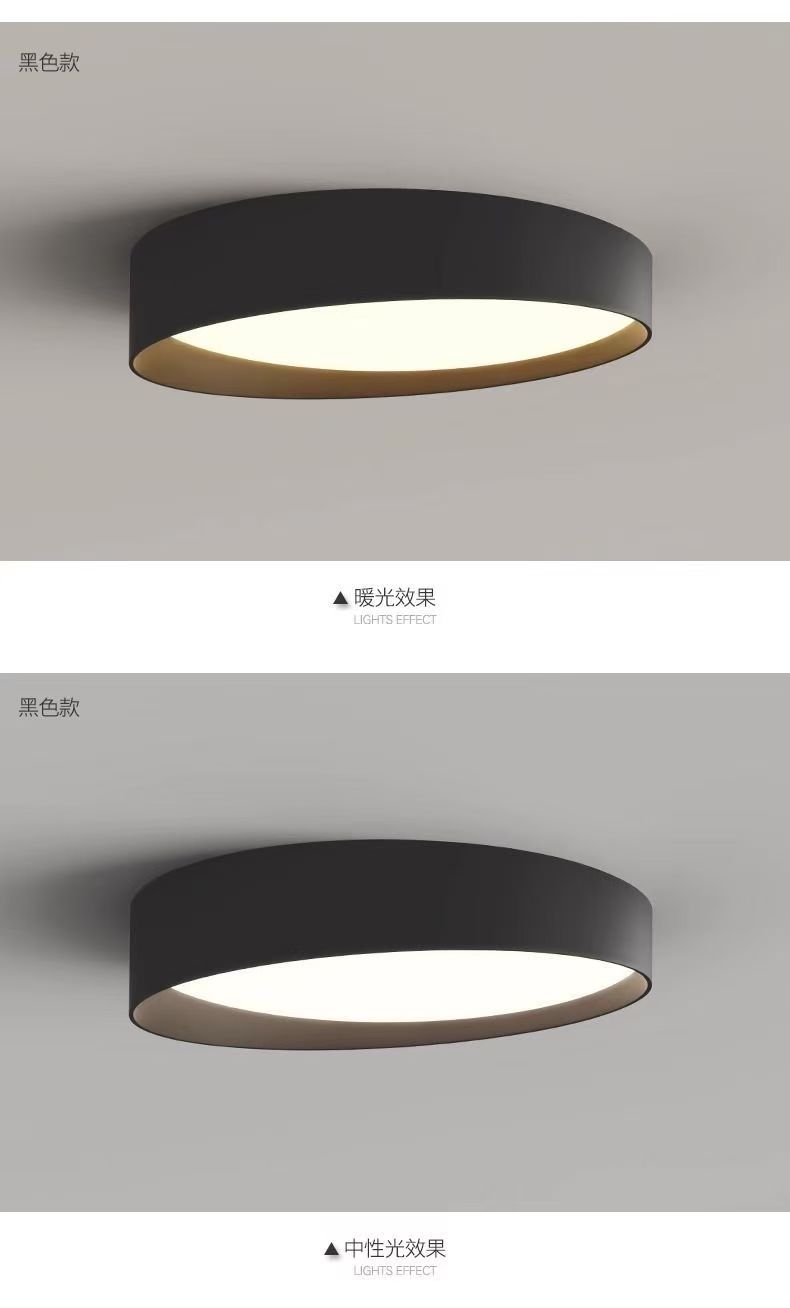 Led slaapkamer eetkamerlamp plafondlamp huis crème zwart plafondlamp franse retro ronde studielamp  k48