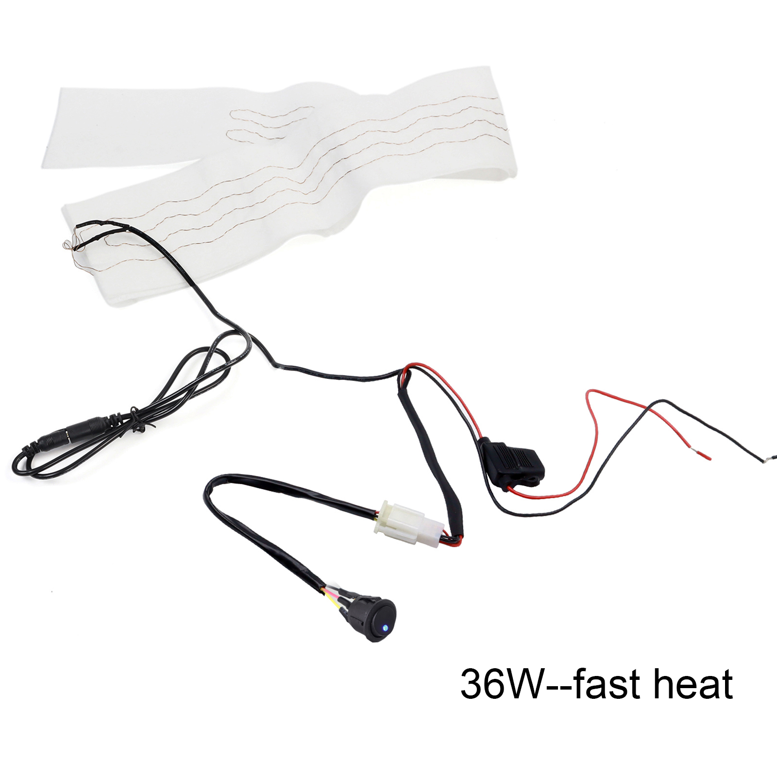 Auto beheizte Lenkradabdeckung Heizung DIY Bausatz Pad Winter blau Lampenschalter Handwärmer 12V Innenraum Universal- Lastwagen Lieferwagen