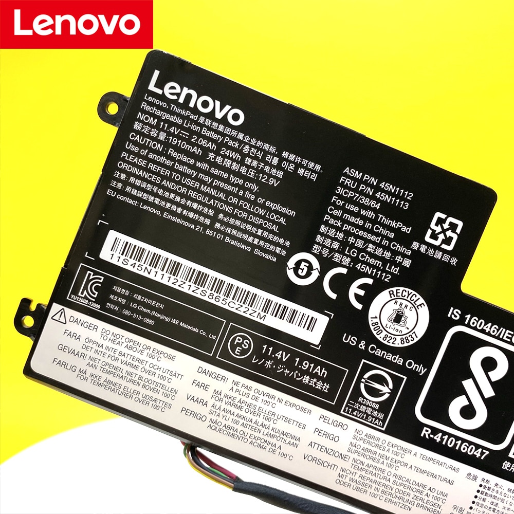 Original Lenovo ThinkPad T440 T440S T450 T450S X240 X250 X260 X270 45N1110 45N1111 45N1112 Laptop battery 11.1V 24WH