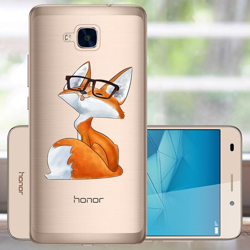 Fanatu huawei honor 5c hoesje geen vingerafdrukgat ru versie achterkant beschermhoes voor huawei honor 5c zacht tpu siliconen 5.2 " funda: Hhhh