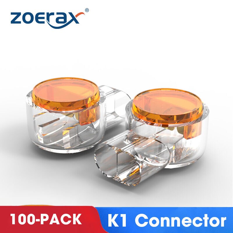 ZoeRax 100 Uds K1 K2 K3 conector de empalme de Cable RJ45 RJ11 cableado Cable de teléfono Ethernet Cable de red UY2 Terminal de Cable: Blanco