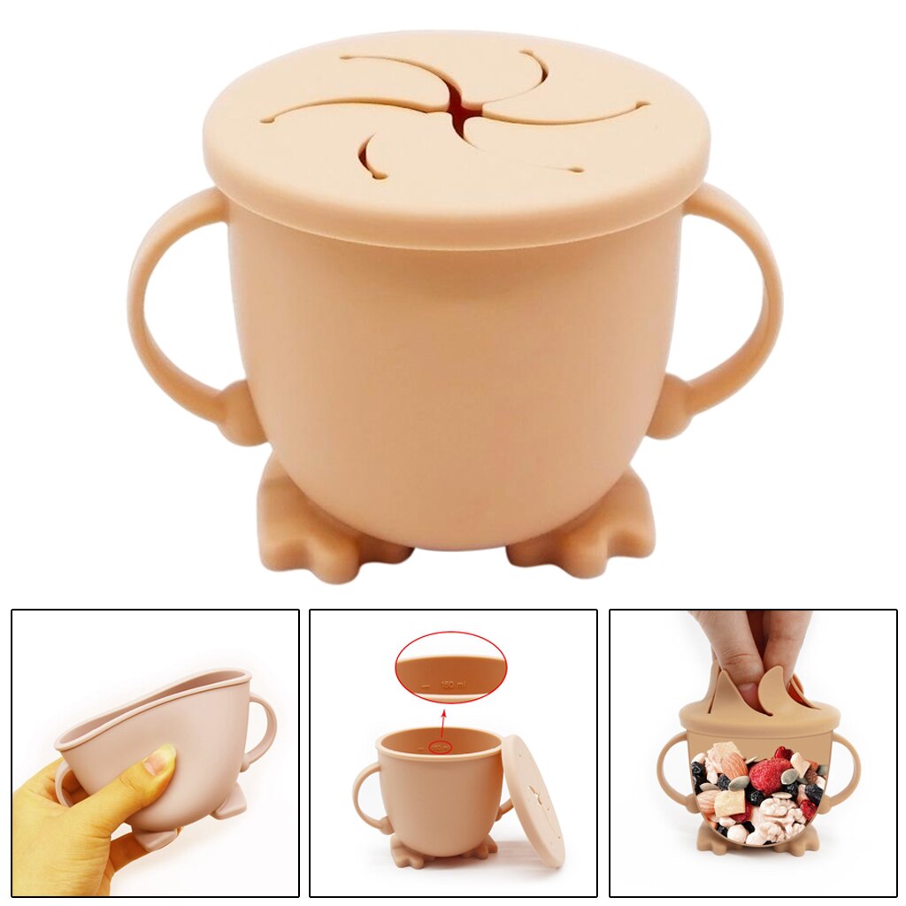 Siliconen Baby Kids Silicone Snack Cup Spill-Proof Snack Container Kom