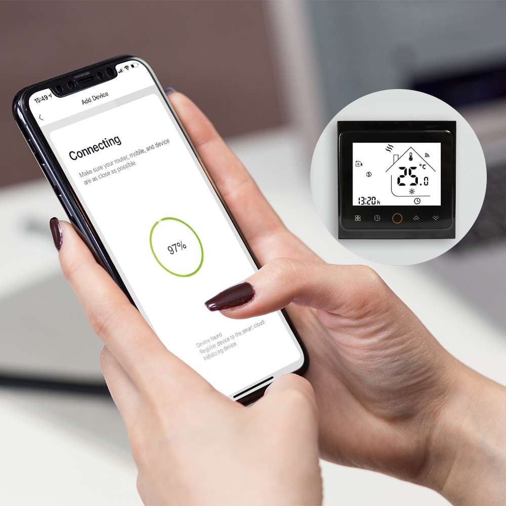 WiFi smart thermostat for water/gas boiler for water/electric floor heating can be used with Alexa Google Home