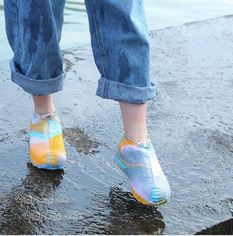 Cubiertas impermeables de silicona para zapatos de lluvia, cubiertas de zapatos reciclables, impermeables para niños, cubiertas para zapatos de mujer, accesorios para zapatos con cubierta antipolvo