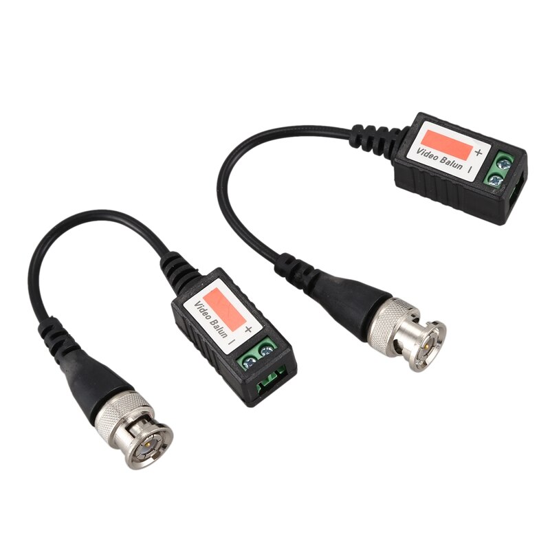 Cámara CCTV BNC Balun de vídeo pasivos Cat5 UTP Cable coaxial adaptador de 12 Uds